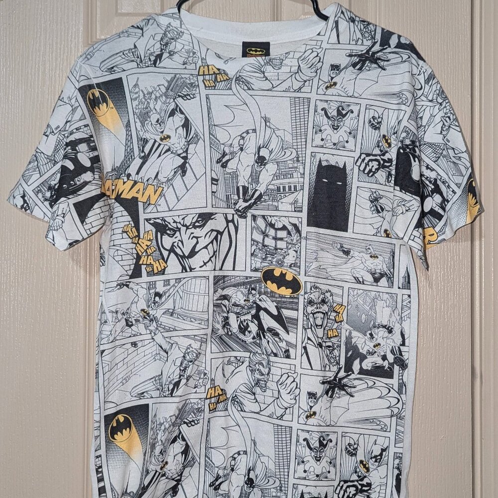 Batman Comic Strip Sublimated Shirt Size S